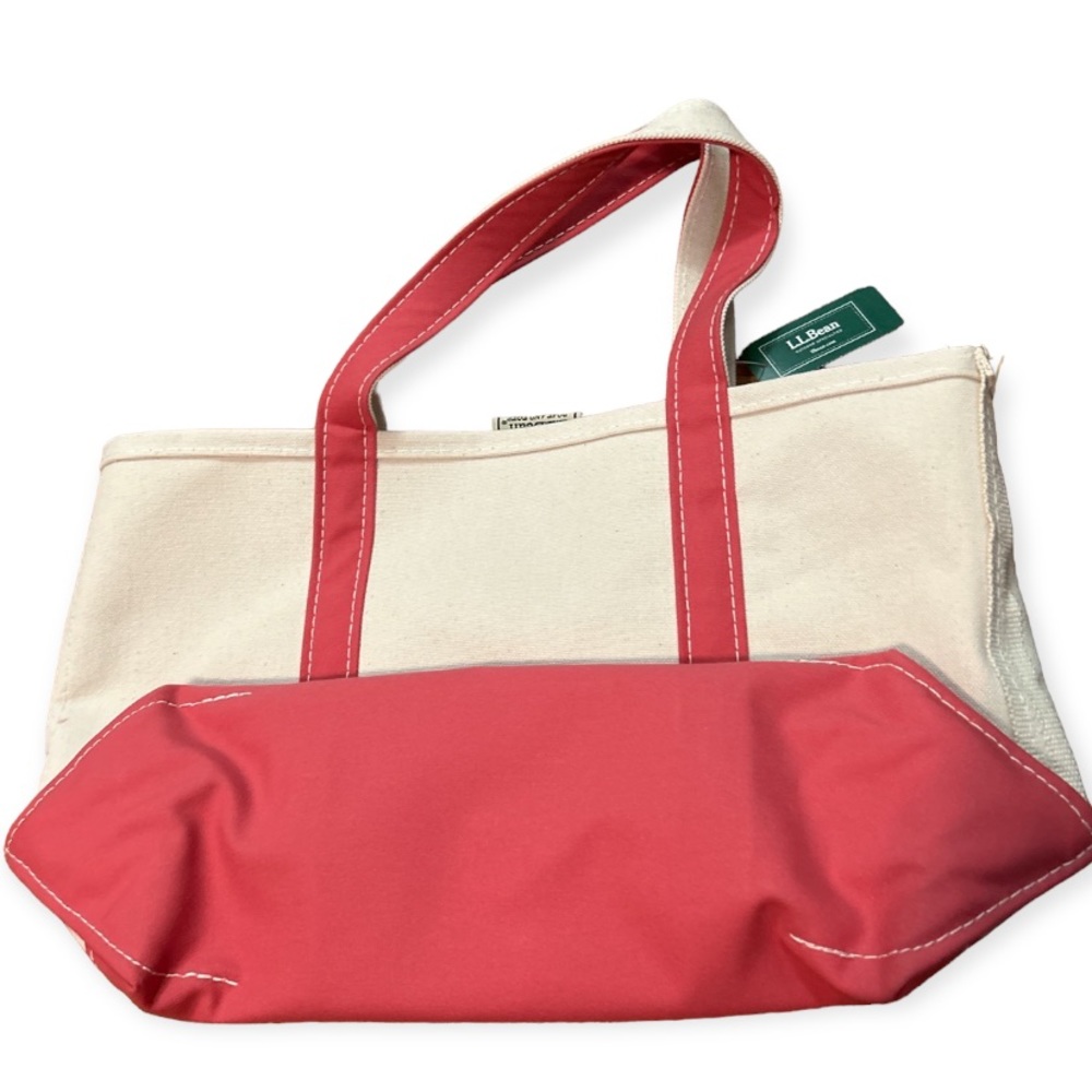 Vintage regular size tote bag with pink trim